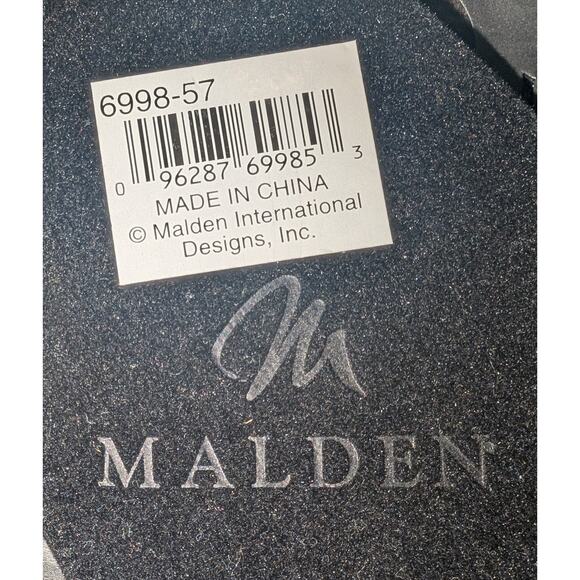 5 X 7 Picture Frame Malden Int. Silver Tone Art Deco Leaf Rococo Free Standing - Picture 6 of 6